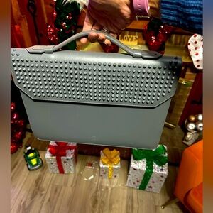 Christian Louboutin Alexis Studded Briefcase with COA